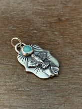 Load image into Gallery viewer, Small dove with Amazonite pendant
