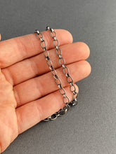 Load image into Gallery viewer, Add a chain to a necklace, Large sterling chain, textured patina'd oval large and small links