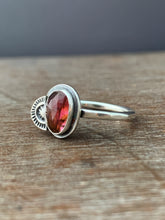 Load image into Gallery viewer, Tourmaline and rising sun ring size 8