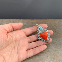 Load image into Gallery viewer, Roserita sacred heart pendant