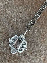 Load image into Gallery viewer, Purple/grey tourmaline charm necklace