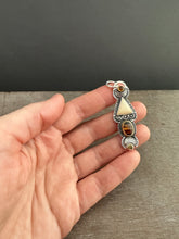 Load image into Gallery viewer, Citrine and Montana agate set in 22k gold medallion