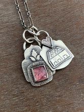Load image into Gallery viewer, Home is where the heart is tourmaline charm set