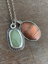 Load image into Gallery viewer, Sapphire charm collection with Etched Copper Pendant