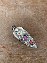 Load image into Gallery viewer, Ruby and Garnet Owl Pendant