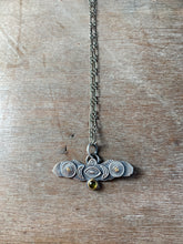 Load image into Gallery viewer, Owl pendant with tourmaline and gold accents