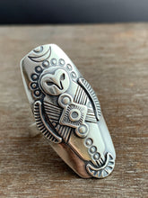 Load image into Gallery viewer, Size 8.5 owl ring
