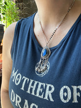 Load image into Gallery viewer, Labradorite medallion with 4 handmade jingles