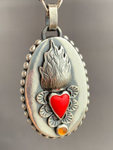 Load image into Gallery viewer, Our lady of Guadalupe and sacred heart double sided necklace