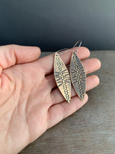 Load image into Gallery viewer, Stamped bronze earrings