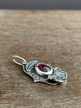 Load image into Gallery viewer, Rhodolite Garnet butterfly charm