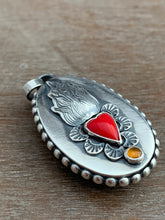 Load image into Gallery viewer, Our lady of Guadalupe and sacred heart double sided necklace
