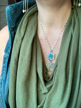 Load image into Gallery viewer, Frosty Apatite Snowflake Pendant