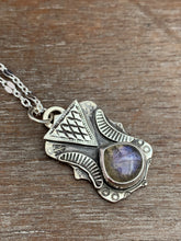 Load image into Gallery viewer, Purple Labradorite charm necklace set