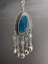 Load image into Gallery viewer, Labradorite medallion with handmade jingles