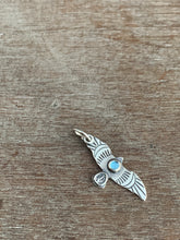 Load image into Gallery viewer, Small topaz stamped bird pendant