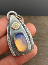 Load image into Gallery viewer, Opalite glass with 24k gold keum boo pendant