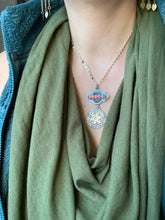 Load image into Gallery viewer, Red and white Candy Cane Snowflake Pendant