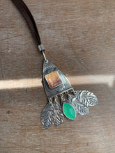 Load image into Gallery viewer, Cacoxenite and Chrysoprase Jingly Necklace
