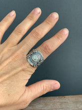 Load image into Gallery viewer, Sun and feather ring size 9