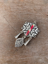 Load image into Gallery viewer, Large Jingly Candy Cane Snowflake Pendant