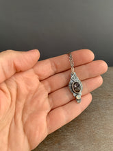 Load image into Gallery viewer, Cacoxenite and moonstone charm