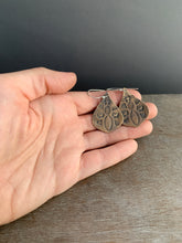Load image into Gallery viewer, Stamped bronze earrings