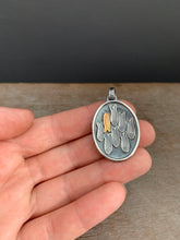 Load image into Gallery viewer, Silver fish parable pendant