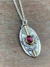 Load image into Gallery viewer, Tourmaline charm set in 22k gold with 18k gold accents