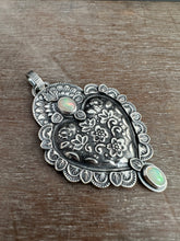 Load image into Gallery viewer, Opal Sacred Heart pendant