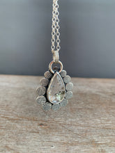 Load image into Gallery viewer, Small Quartz Medallion with Pyrite Inclusions