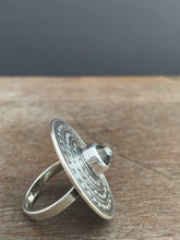 Load image into Gallery viewer, Vintage Crystal Shield Ring Size 9