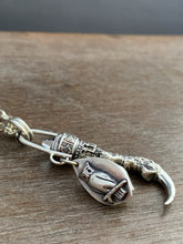 Load image into Gallery viewer, Cast owl talon and crystal pendant