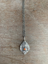 Load image into Gallery viewer, Carnelian and moon charm necklace