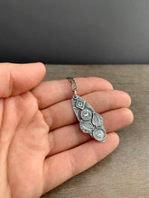 Load image into Gallery viewer, Sterling silver winged moon pendant