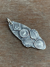 Load image into Gallery viewer, Sterling silver winged moon pendant