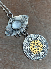 Load image into Gallery viewer, Frosty Abalone Snowflake Pendant