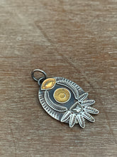 Load image into Gallery viewer, Golden eye and sun pendant