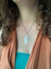 Load image into Gallery viewer, Sterling silver Owl heart pendant