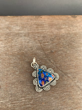 Load image into Gallery viewer, Blue Millefiori glass pendant