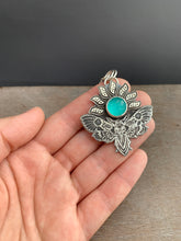 Load image into Gallery viewer, Moth pendant with Amazonite