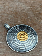 Load image into Gallery viewer, Silver fish parable pendant with Amazonite