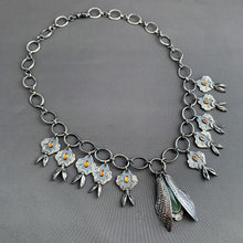 Load image into Gallery viewer, Cicada Wing and Lilac Pod Elaborate Necklace