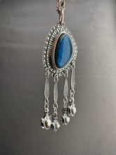 Load image into Gallery viewer, Labradorite medallion with 4 handmade jingles
