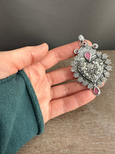 Load image into Gallery viewer, Garnet Sacred Heart pendant