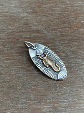 Load image into Gallery viewer, Sterling silver and bronze scorpion pendant