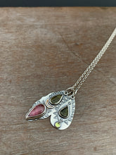 Load image into Gallery viewer, Tourmaline and Peridot Leaf Charm Set