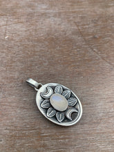 Load image into Gallery viewer, Moons and moonstone double sided dragon egg medallion