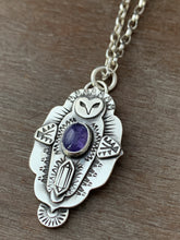 Load image into Gallery viewer, Owl pendant #8 - Tanzanite