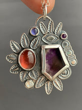 Load image into Gallery viewer, Melody Stone and Tourmaline with Iolite, Amethyst, and Moonstone Pendant